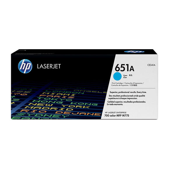 HP #651A Cyan Toner Cartridge - 16,000 pages