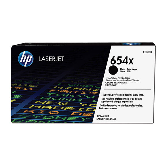 HP #654X Black Toner Cartridge - 20,500 pages