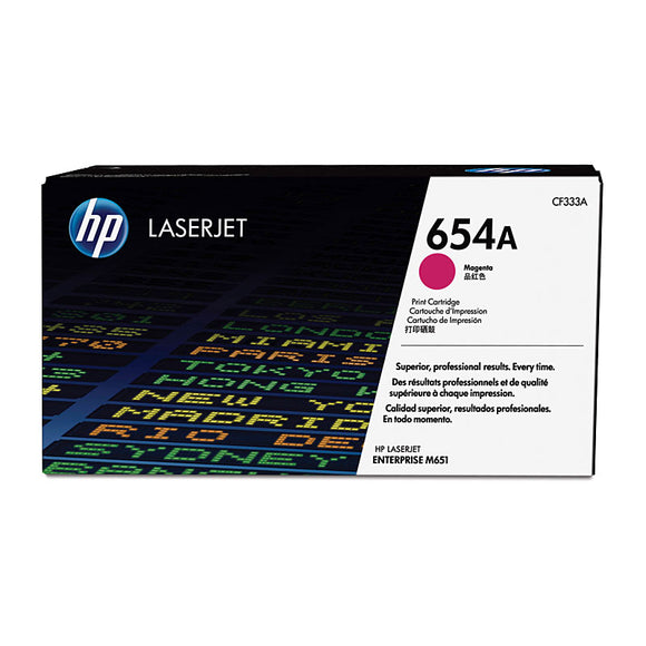 HP #654A Magenta Toner Cartridge - 15,000 pages - WSL