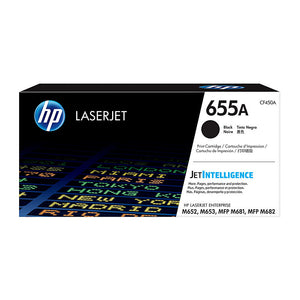 HP #655A  Black Toner Cartridge - 12,500 pages