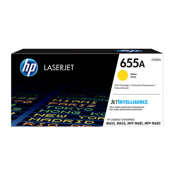 HP #655A Yellow Toner Cartridge -  10,500 pages