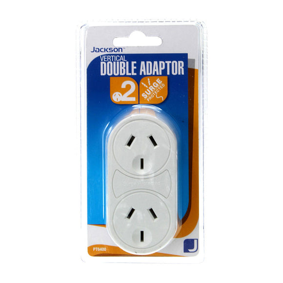 Jackson 2 Outlet Vertical with Surge Protection / White