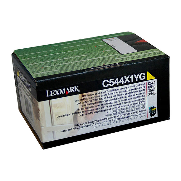 Lexmark C544X1YG Yellow Toner - 4,000 pages