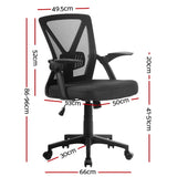 Artiss Gaming Office Chair Mesh Computer Chairs Swivel Executive Mid Back Black