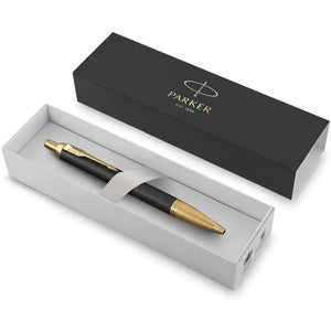 Parker IM Premium BP Black/Gold Colour Med Tip is highly professional and reliable; all at once smart, polished and established. With a durable stainless steel nib, every detail is refined to deliver a writing experience that is always dependable.