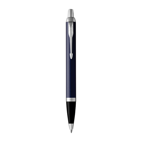 Parker IM Blue Ballpoint Pen Medium Blue Tip is smart, polished and established. With a durable stainless steel nib, every detail is refined and is always dependable. Colour: Blue. Tip: Medium. Ink Colour: Blue