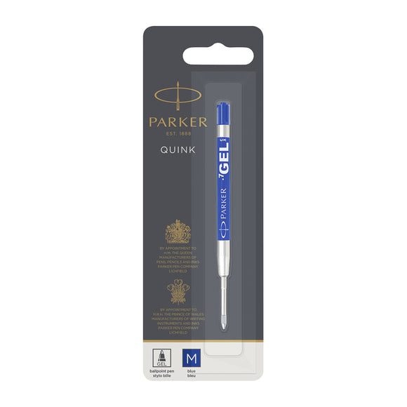 Parker Gel Refill Medium Tip 0.7 mm Blue Ink provides an extra smooth writing experience and better ink flow, offering optimal reliability and performance. Tip: Medium 0.7mm. Ink Colour: Blue
