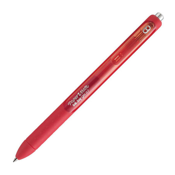 Paper Mate Inkjoy Retractable Gel Pen Red Bx12 features quick-drying ink and an ergonomic comfort grip with smooth flowing ink. Tip size: 0.7mm. Color: Red