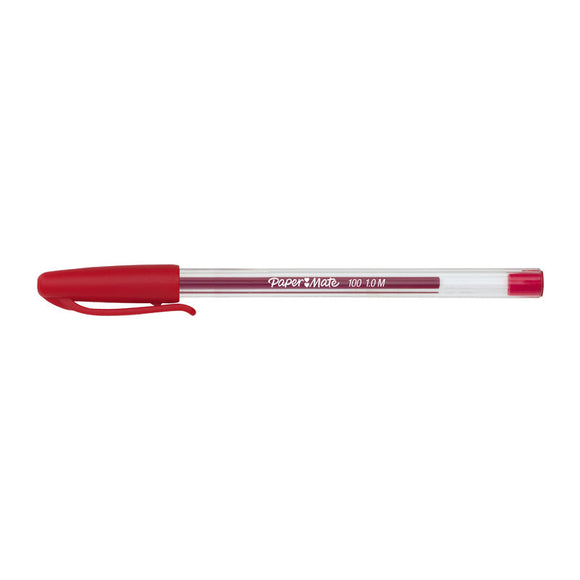 Paper Mate InkJoy 100ST Capped Ball Pen Red Bx12 have a smooth, fast-starting writing system that spreads ink easily without drag. Ultra-smooth ink. Tip size: 1.0mm. Color: Blue