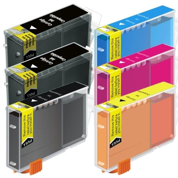 PGI-5 CLI-8 Compatible Inkjet Cartridge Set  6 Ink Cartridges