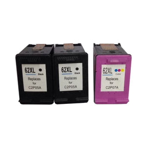 Remanufactured Value Pack (2 x HP65XL Black & 1 x HP65XL Colour) with New Chip