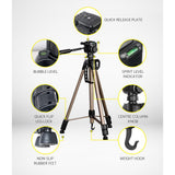 Weifeng Professional Camera Tripod Monopod Stand DSLR Pan Head Mount Flexible