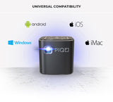 PIQO Projector The world's most smart 1080p mini pocket projector including 7 Accessories (Value Pack)