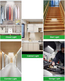 80 LED Motion Closet Sensor Rechargeable Lights for Kitchen and Bedroom (White and Yellow Light)