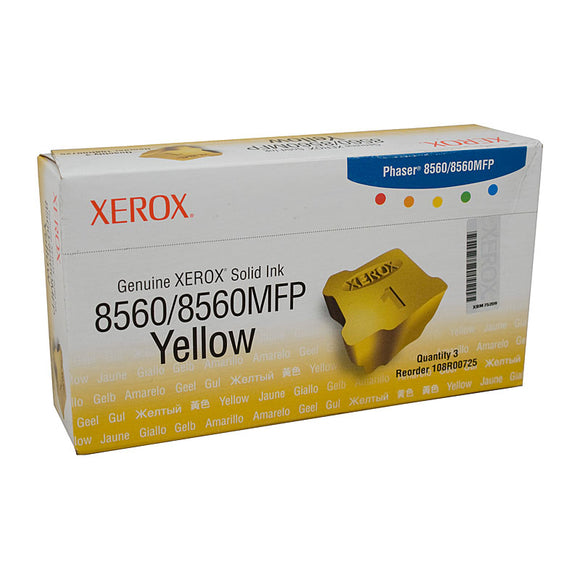 Xerox Phaser 8560 / 8560MFP Yellow Ink Sticks - 3 Pack - 3,400 pages - WSL