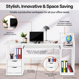 Home Master Computer/Work Desk Storage &amp; Shelving Spacious Modern 117 x 92cm